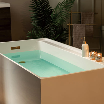 WOODBRIDGE 59" L x 29-1/2" W Freestanding Contemporary Soaking Bathtub