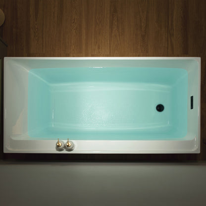 WOODBRIDGE 59" L x 29-1/2" W Freestanding Contemporary Soaking Bathtub
