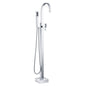 WOODBRIDGE F0060BN Contemporary Single Handle Floor Mount Freestanding Tub Filler Faucet with Hand Shower
