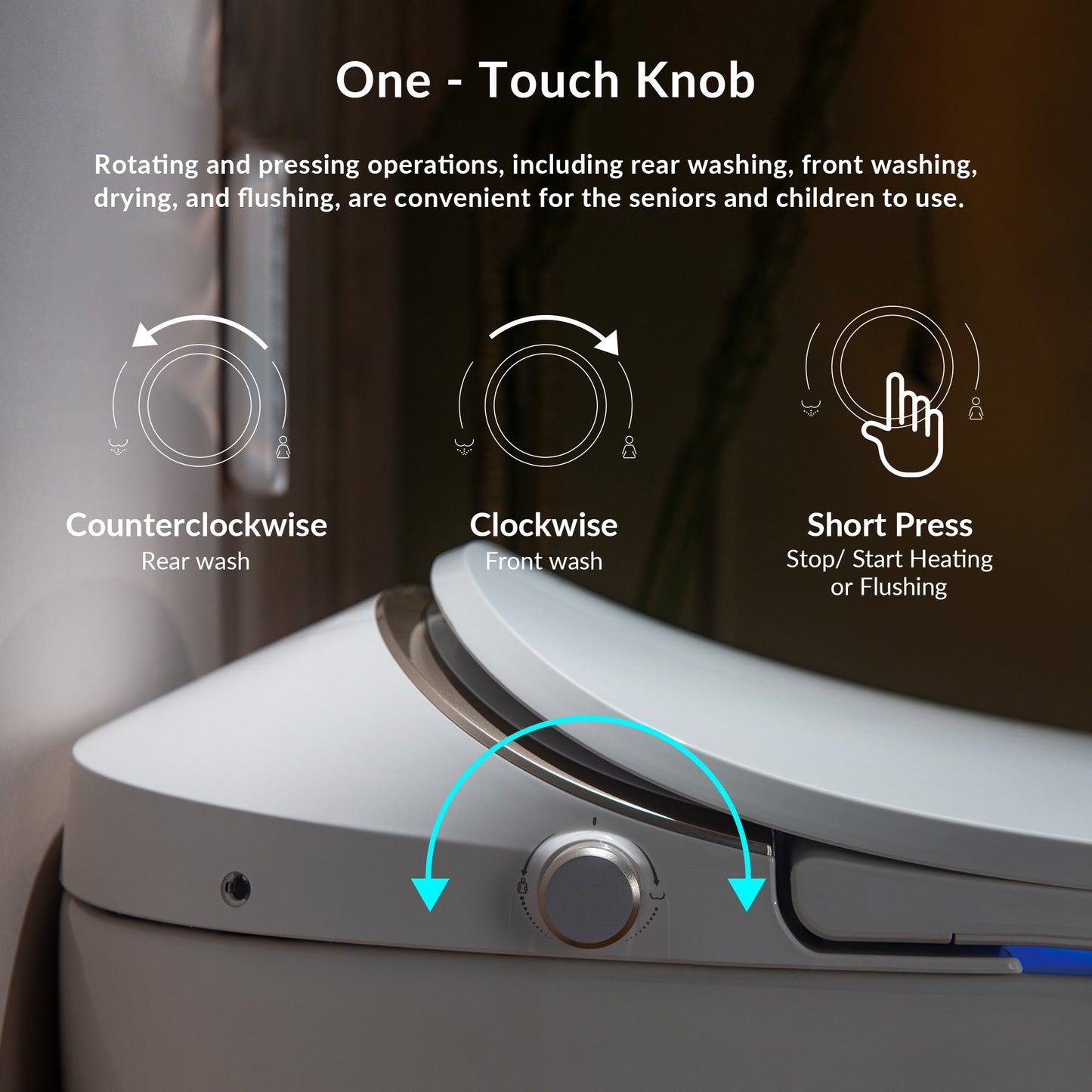 WOODBRIDGE LT610 One Piece Elongated Smart Toilet Bidet with Auto Open and Close Seat and Lid, Auto Flush, Heated Seat and Integrated Multi Function Remote Control, White