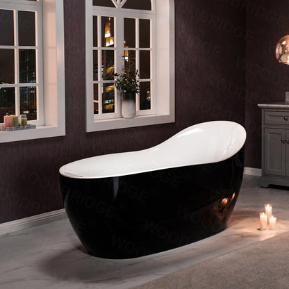 WOODBRIDGE BTS1607/B0031 67" Air Bubble Freestanding Bathtub