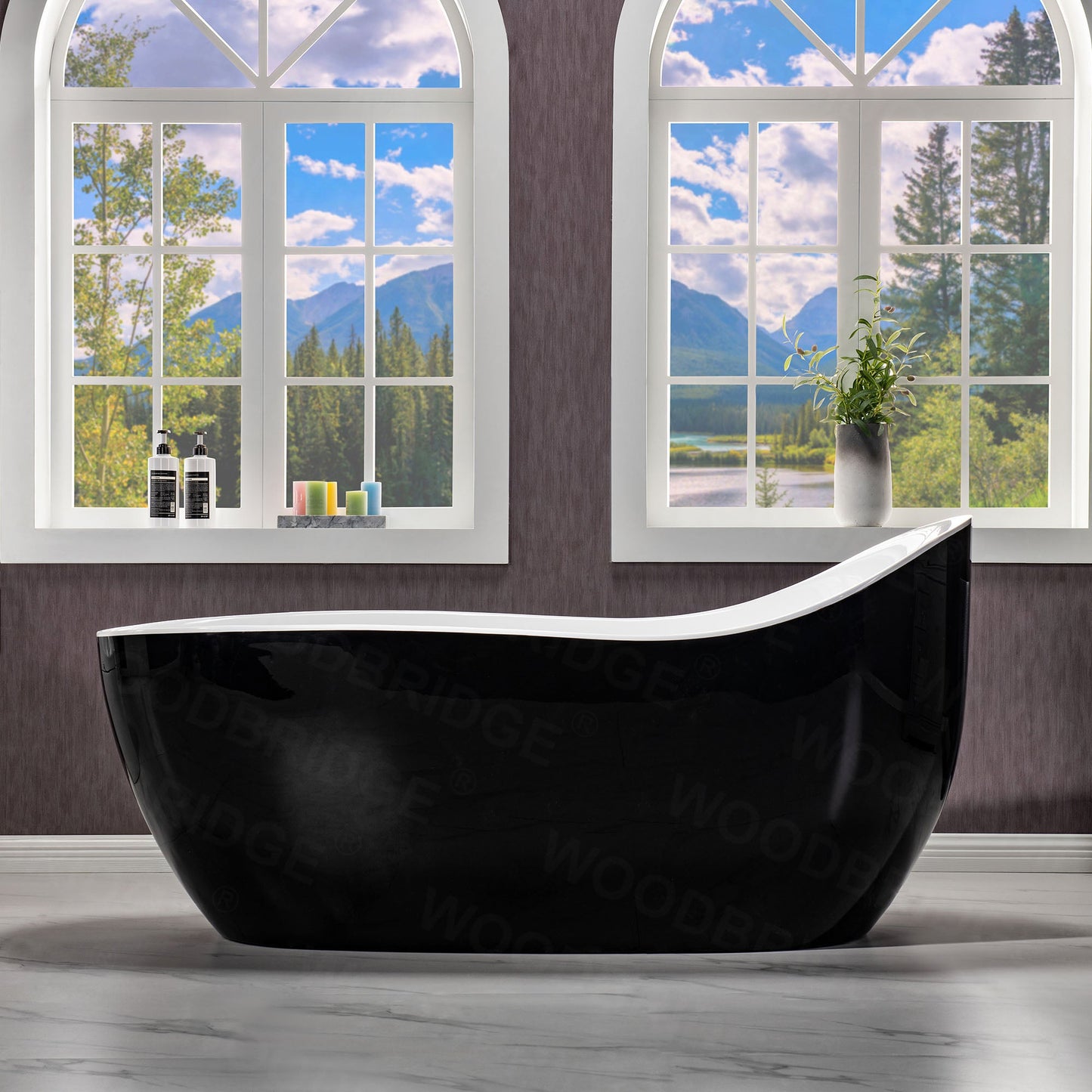 WOODBRIDGE BTS1607/B0031 67" Air Bubble Freestanding Bathtub