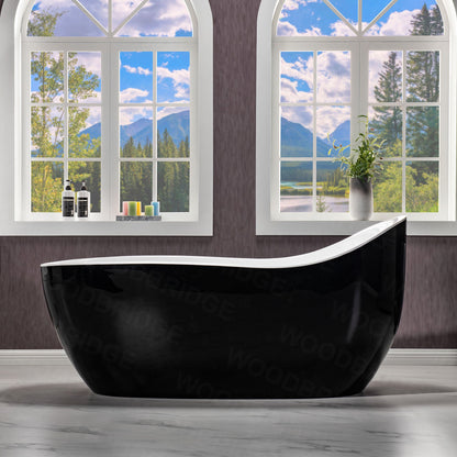 WOODBRIDGE BTS1607/B0031 67" Air Bubble Freestanding Bathtub