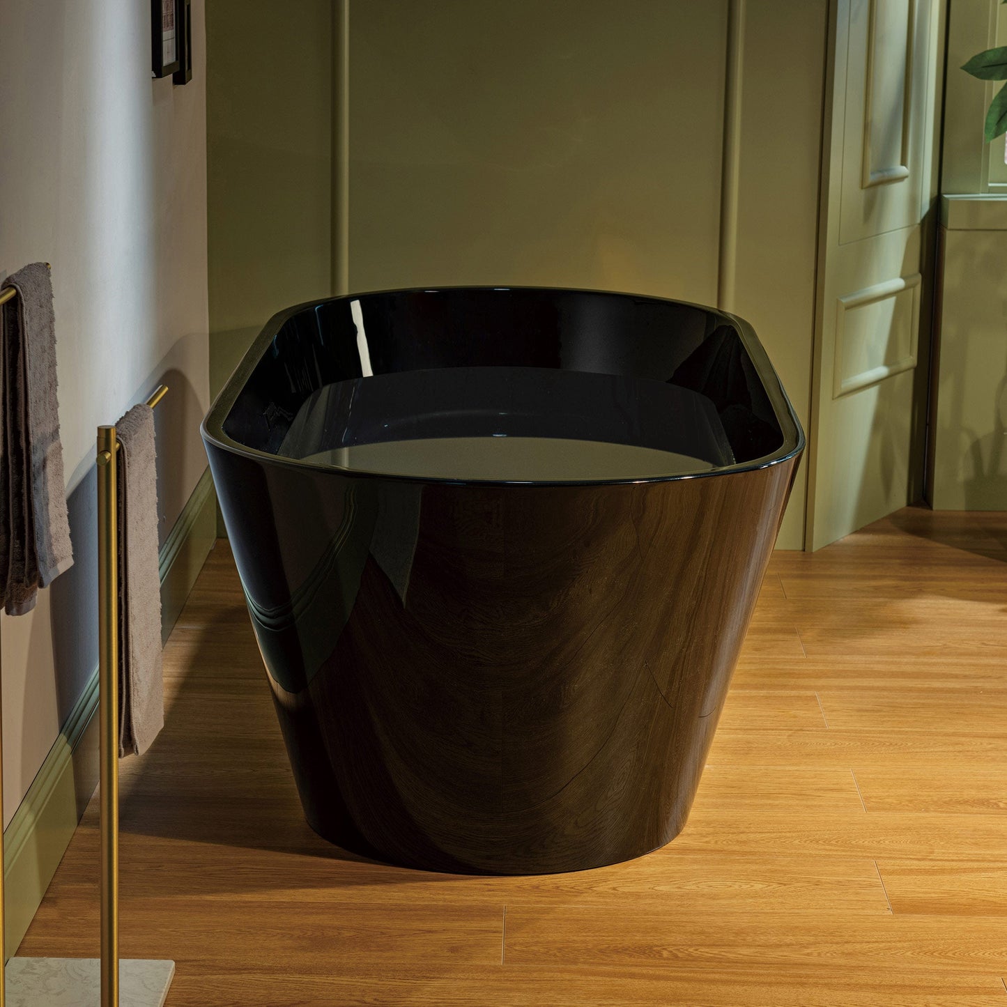 WOODBRIDGE 67" L x 31-1/2" W Freestanding Contemporary Acrylic Soaking Bathtub