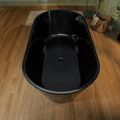 WOODBRIDGE 67" L x 31-1/2" W Freestanding Contemporary Acrylic Soaking Bathtub