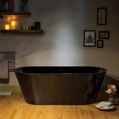 WOODBRIDGE 67" L x 31-1/2" W Freestanding Contemporary Acrylic Soaking Bathtub