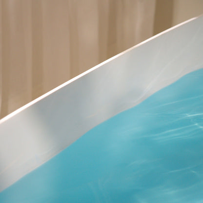 WOODBRIDGE 69" L x 32" W Luxury Contemporary Solid Surface Stone Resin Freestanding Bathtub
