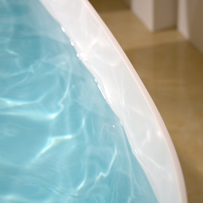 WOODBRIDGE 61-1/4" L x 30-3/4" W Stone Resin Luxury Contemporary Solid Surface Freestanding Soaking Bathtub
