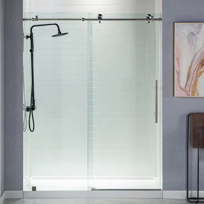 WOODBRIDGE MBSDC4876-B Frameless Shower Doors 44-48" Width x 76"Height with 3/8"(10mm) Clear Tempered Glass