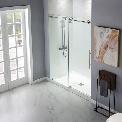 WOODBRIDGE MBSDC4876-B Frameless Shower Doors 44-48" Width x 76"Height with 3/8"(10mm) Clear Tempered Glass