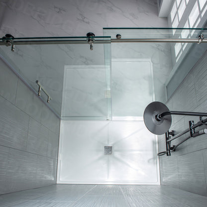 WOODBRIDGE MBSDC4876-B Frameless Shower Doors 44-48" Width x 76"Height with 3/8"(10mm) Clear Tempered Glass