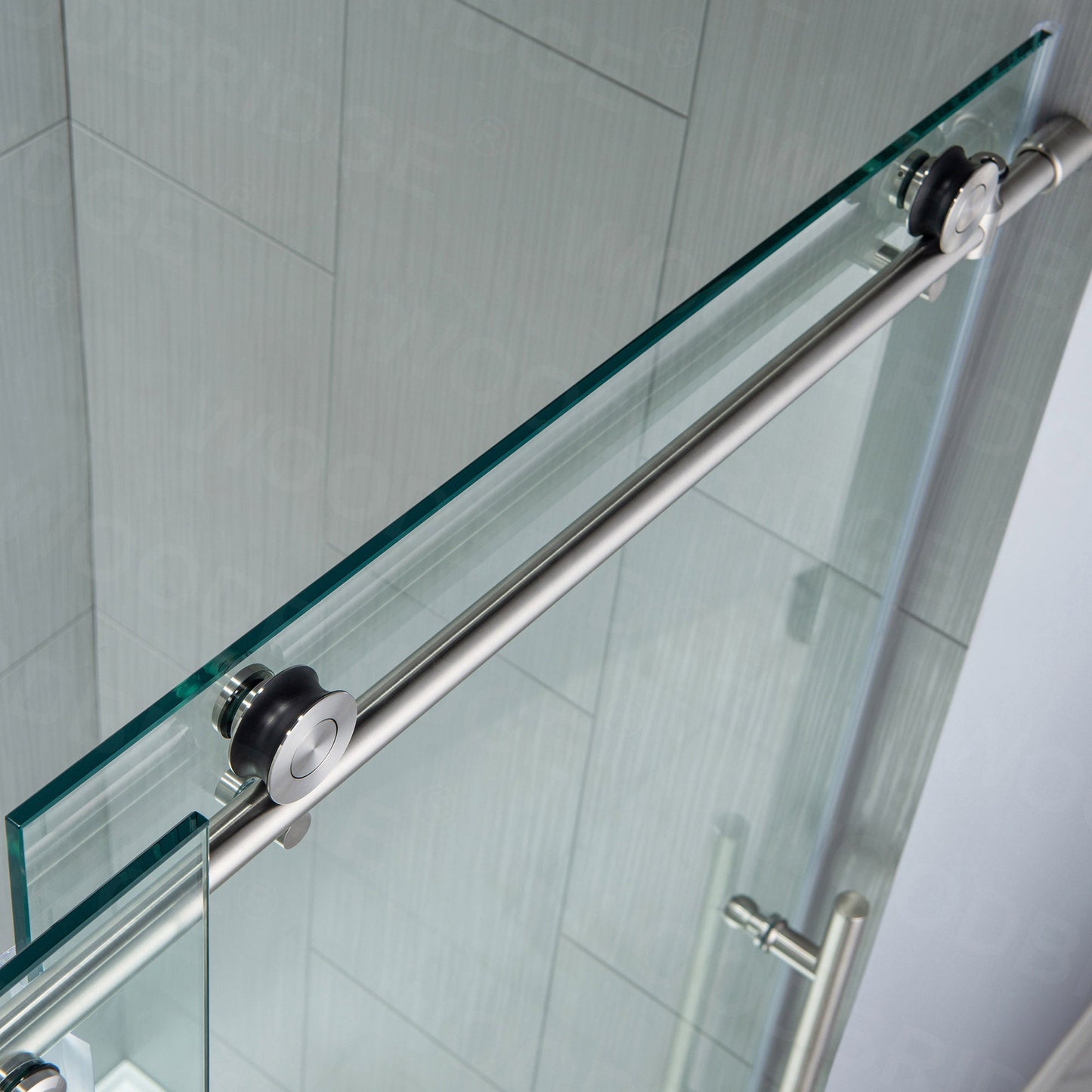 WOODBRIDGE MBSDC4876-B Frameless Shower Doors 44-48" Width x 76"Height with 3/8"(10mm) Clear Tempered Glass