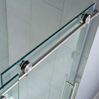 WOODBRIDGE MBSDC4876-B Frameless Shower Doors 44-48" Width x 76"Height with 3/8"(10mm) Clear Tempered Glass