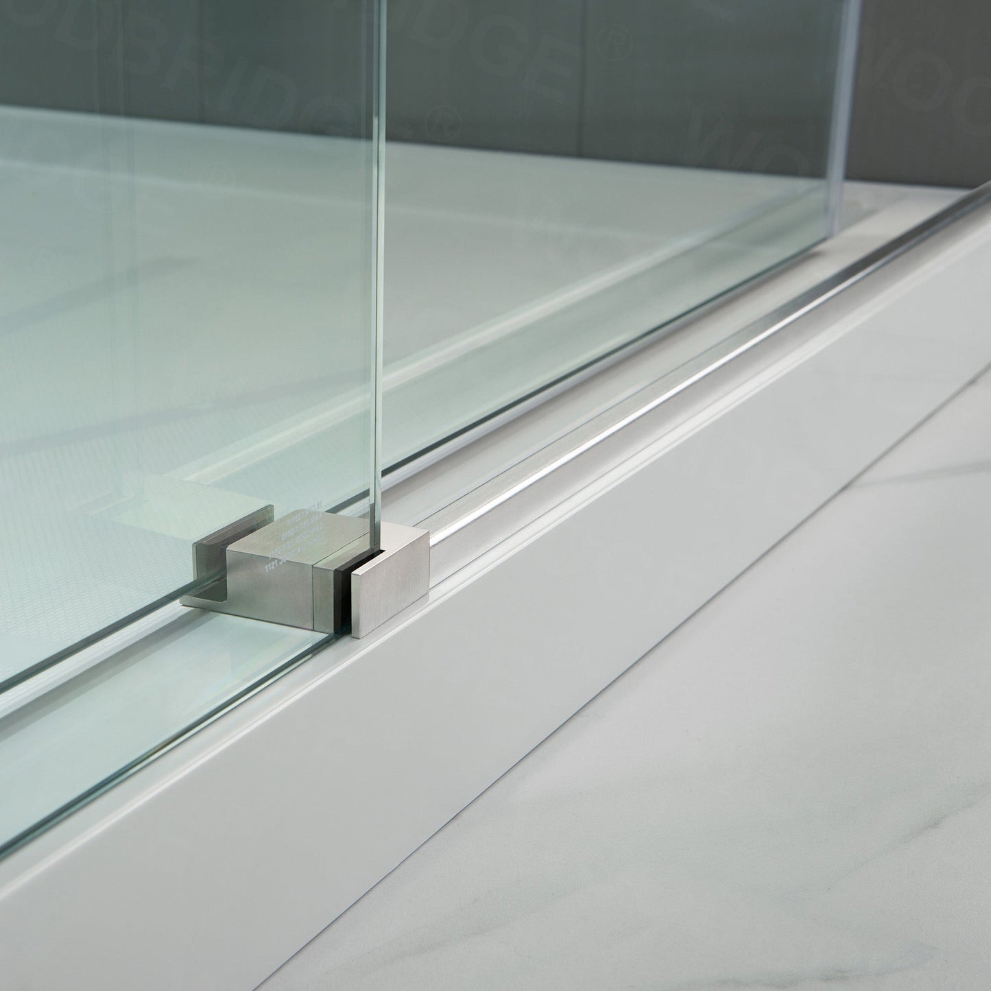 WOODBRIDGE MBSDC4876-B Frameless Shower Doors 44-48" Width x 76"Height with 3/8"(10mm) Clear Tempered Glass