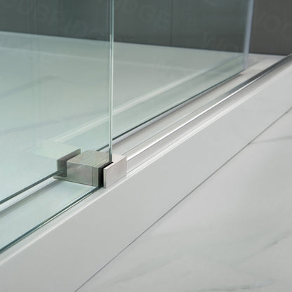 WOODBRIDGE MBSDC4876-B Frameless Shower Doors 44-48" Width x 76"Height with 3/8"(10mm) Clear Tempered Glass