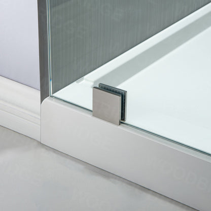 WOODBRIDGE MBSDC4876-B Frameless Shower Doors 44-48" Width x 76"Height with 3/8"(10mm) Clear Tempered Glass