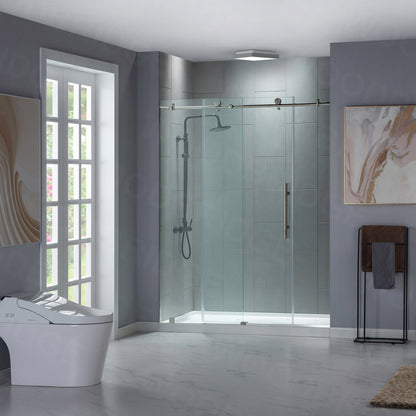 WOODBRIDGE MBSDC4876-B Frameless Shower Doors 44-48" Width x 76"Height with 3/8"(10mm) Clear Tempered Glass