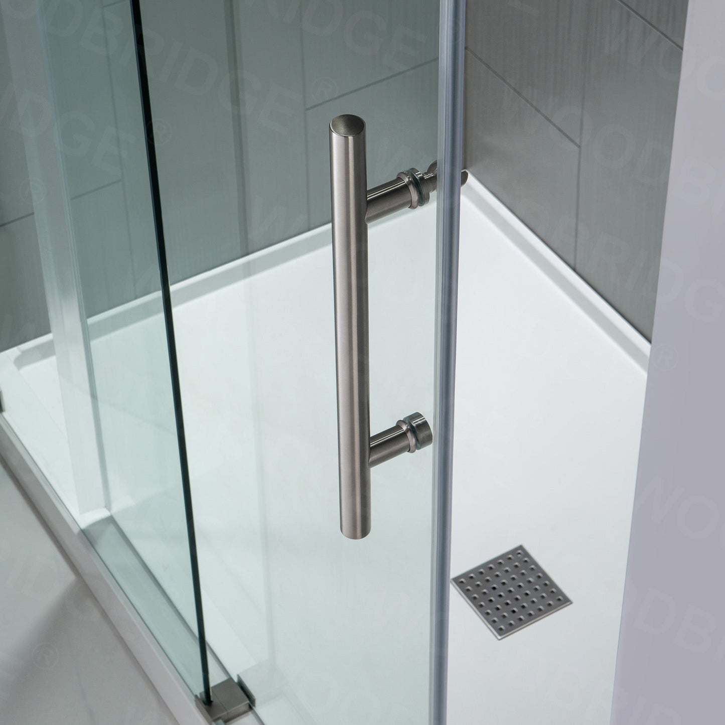 WOODBRIDGE MBSDC4876-B Frameless Shower Doors 44-48" Width x 76"Height with 3/8"(10mm) Clear Tempered Glass