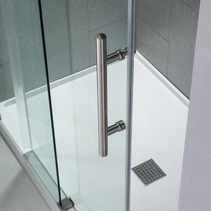 WOODBRIDGE MBSDC4876-B Frameless Shower Doors 44-48" Width x 76"Height with 3/8"(10mm) Clear Tempered Glass