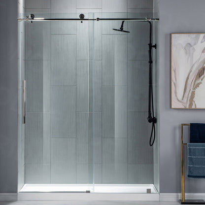 WOODBRIDGE MBSDC4876-B Frameless Shower Doors 44-48" Width x 76"Height with 3/8"(10mm) Clear Tempered Glass