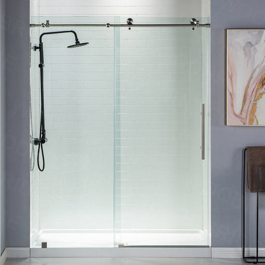 WOODBRIDGE MBSDC4876-B Frameless Shower Doors 44-48" Width x 76"Height with 3/8"(10mm) Clear Tempered Glass