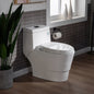 WOODBRIDGE T-0042 One Piece 1.1GPF/1.6 GPF Dual Flush Elongated Toilet with Non-Electric Toilet Seat in White