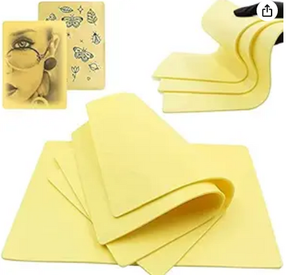 6 Pcs 3mm Tattoo Skin Practice Kit,12x8 in Thick Blank Silicone Fake Skin