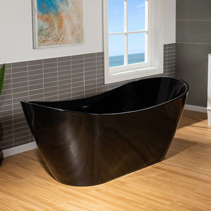 WOODBRIDGE 71" L x 31-1/2" W Freestanding Contemporary Acrylic Soaking Bathtub