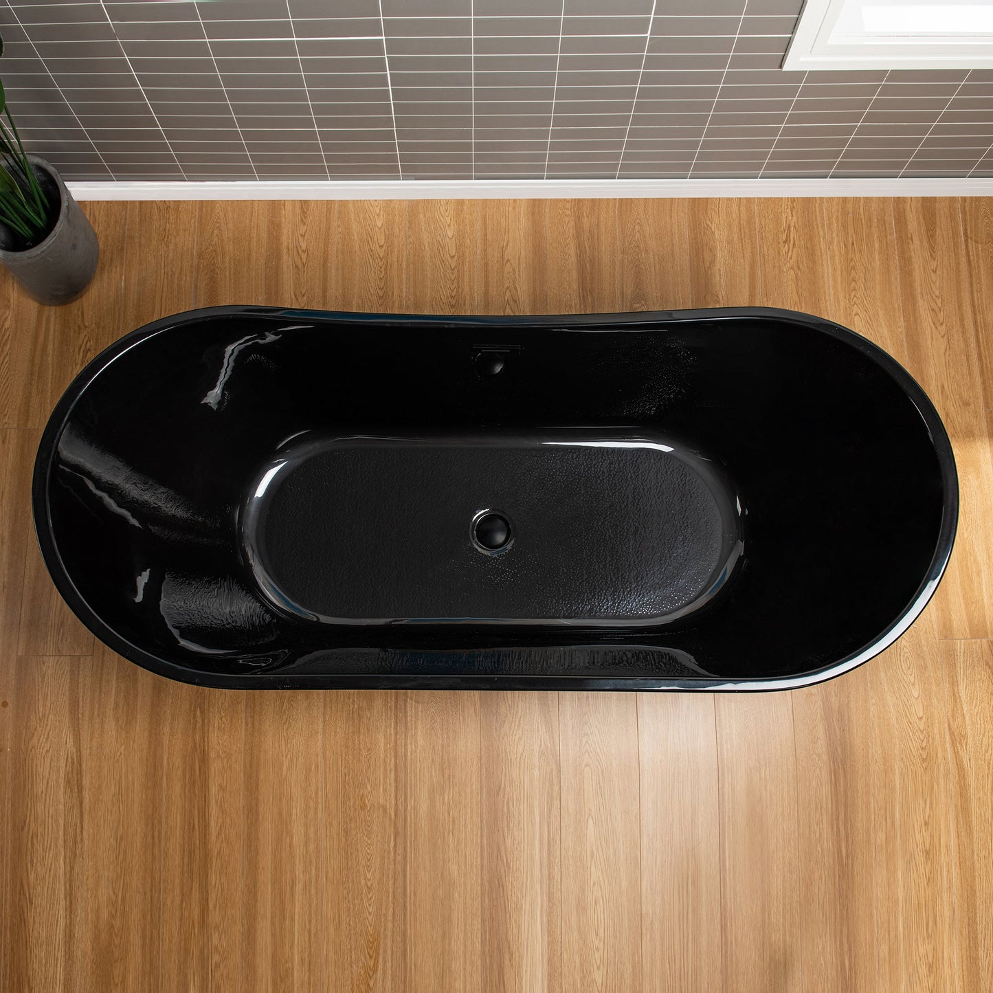 WOODBRIDGE 71" L x 31-1/2" W Freestanding Contemporary Acrylic Soaking Bathtub