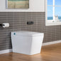 WOODBRIDGE EBT-WH01 One Piece Square Smart Bidet Toilet with Auto Open & Close, Foot Sensor, Auto Flush, Multiple Spray Modes, Heated Seat, Warm Water and Air Dryer, Auto LED Nightlight