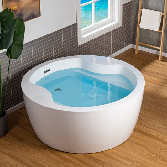 WOODBRIDGE 59" Acrylic Freestanding Round Double Soaking Tub