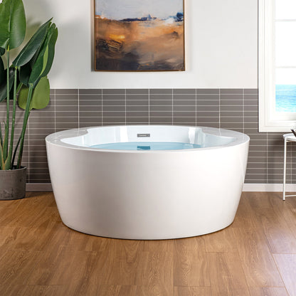 WOODBRIDGE 59" Acrylic Freestanding Round Double Soaking Tub