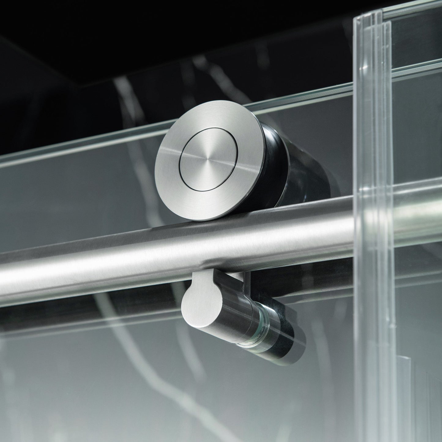 WOODBRIDGE Frameless Sliding Shower Doors with Soft Close System, 56-60" Width x 76"Height with 3/8"(10mm) Clear Tempered Glass
