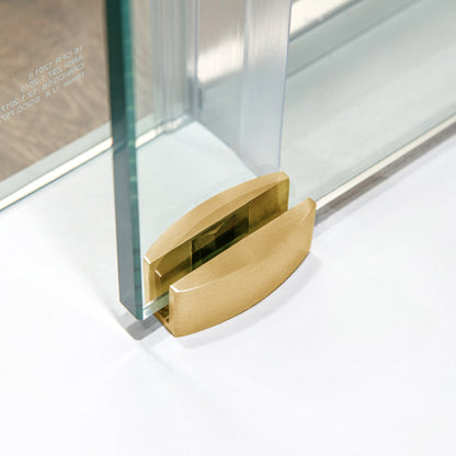 WOODBRIDGE Frameless Sliding Shower Doors with Soft Close System, 56-60" Width x 76"Height with 3/8"(10mm) Clear Tempered Glass