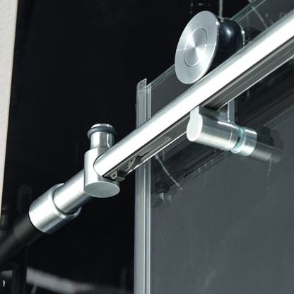 WOODBRIDGE Frameless Sliding Shower Doors with Soft Close System, 56-60" Width x 76"Height with 3/8"(10mm) Clear Tempered Glass