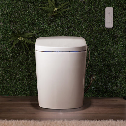 WOODBRIDGE Intelligent Smart Bidet Toilet, Auto Open & Close, Auto Quiet Flush, Backup Mechanical Flush, and Advanced Deodorization, White, B0980S