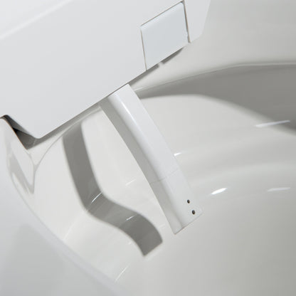 WOODBRIDGE Intelligent Smart Bidet Toilet, Auto Open & Close, Auto Quiet Flush, Backup Mechanical Flush, and Advanced Deodorization, White, B0980S