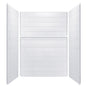 Woodbridge Solid Surface 60" W X 36'' D X 79" H Shower Wall Panel Surround, Two Install Option, Cuttable, Staggered Brick Pattern