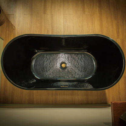 WOODBRIDGE 67" L x 31-1/2" W Freestanding Contemporary Acrylic Soaking Bathtub