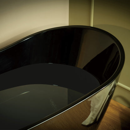 WOODBRIDGE 67" L x 31-1/2" W Freestanding Contemporary Acrylic Soaking Bathtub