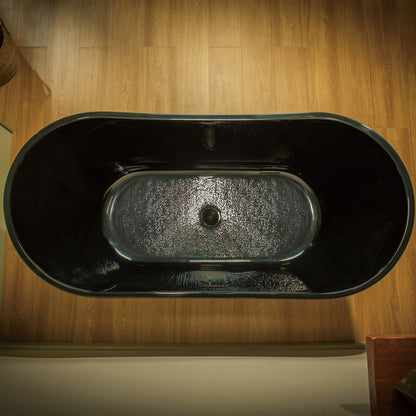 WOODBRIDGE 67" L x 31-1/2" W Freestanding Contemporary Acrylic Soaking Bathtub