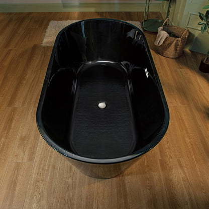 WOODBRIDGE 67" L x 31-1/2" W Freestanding Contemporary Acrylic Soaking Bathtub