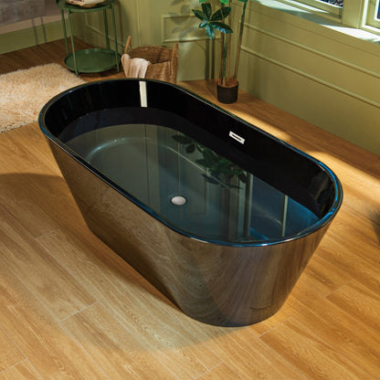WOODBRIDGE 67" L x 31-1/2" W Freestanding Contemporary Acrylic Soaking Bathtub