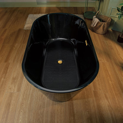 WOODBRIDGE 59" L x 29-1/2" W Freestanding Contemporary Acrylic Soaking Bathtub