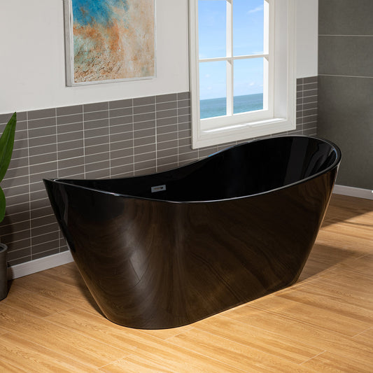 WOODBRIDGE 71" L x 31-1/2" W Freestanding Contemporary Acrylic Soaking Bathtub