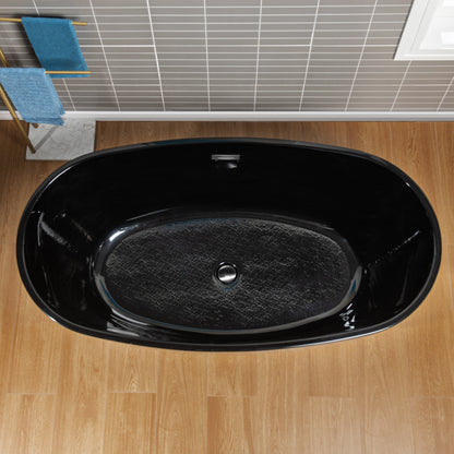 WOODBRIDGE 59" L x 31-1/2" W Freestanding Contemporary Acrylic Soaking Bathtub