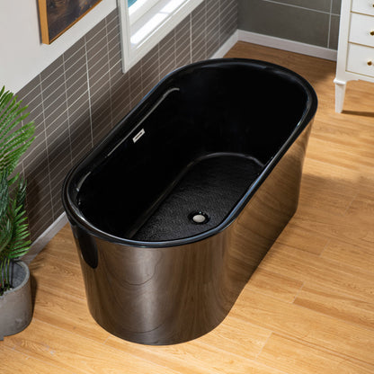 WOODBRIDGE 59" L x 29-1/2" W Freestanding Contemporary Acrylic Soaking Bathtub