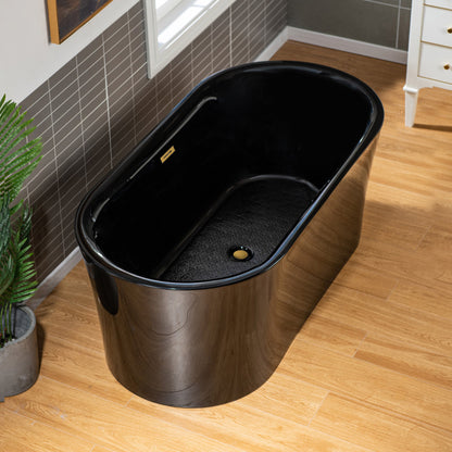 WOODBRIDGE 59" L x 29-1/2" W Freestanding Contemporary Acrylic Soaking Bathtub