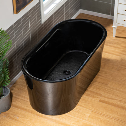 WOODBRIDGE 59" L x 29-1/2" W Freestanding Contemporary Acrylic Soaking Bathtub