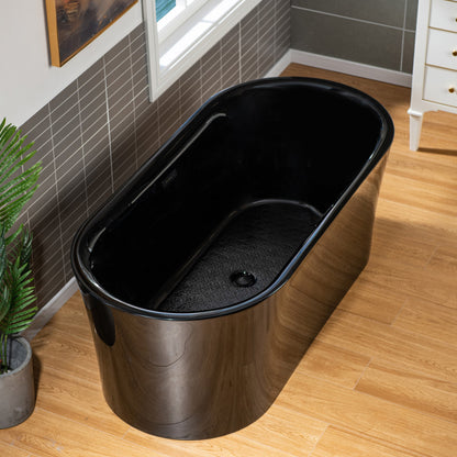 WOODBRIDGE 67" L x 31-1/2" W Freestanding Contemporary Acrylic Soaking Bathtub